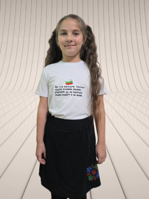 ДЕТСКА ТЕНИСКА -ШЕВИЦА БРОДЕРИЯ (БЯЛА 10-10)<span> - </span>116